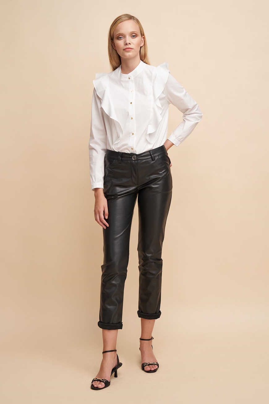 10902 cotton πουκάμισο με ruffle (1)