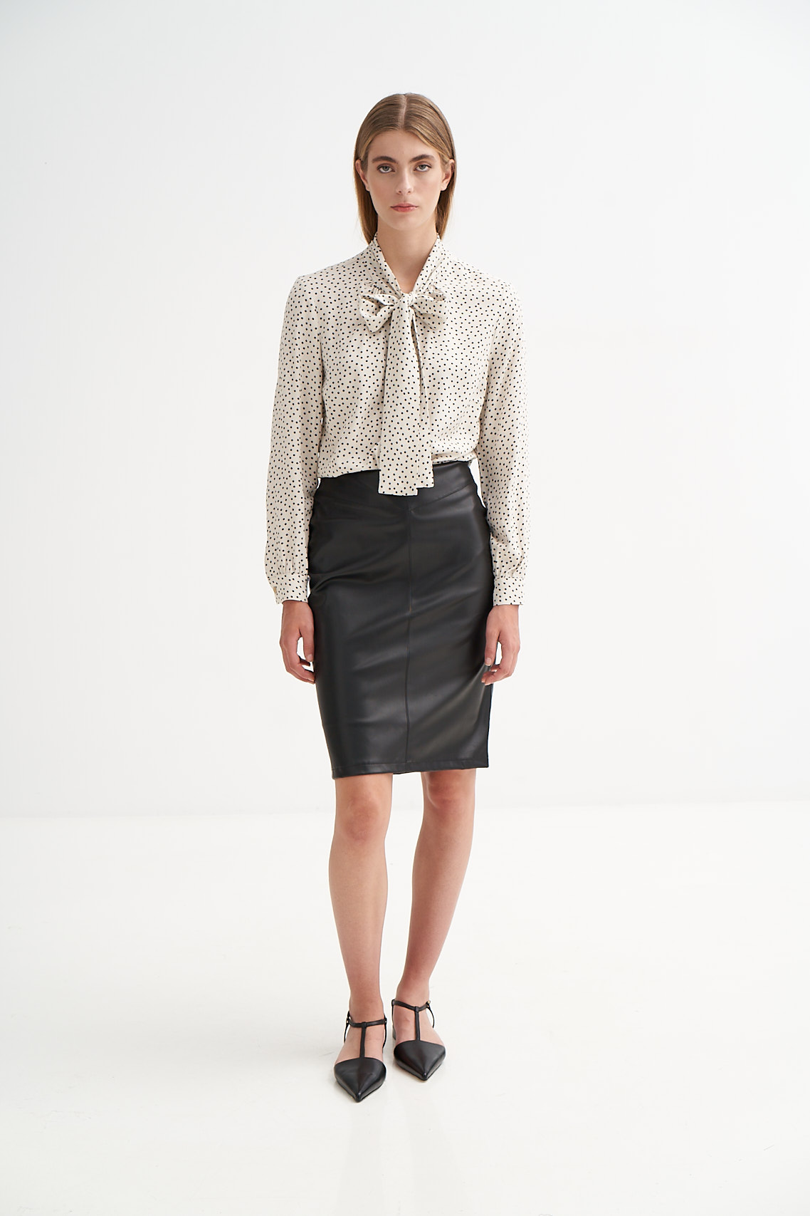 11348 Φούστα ίσια δερματίνη (1)