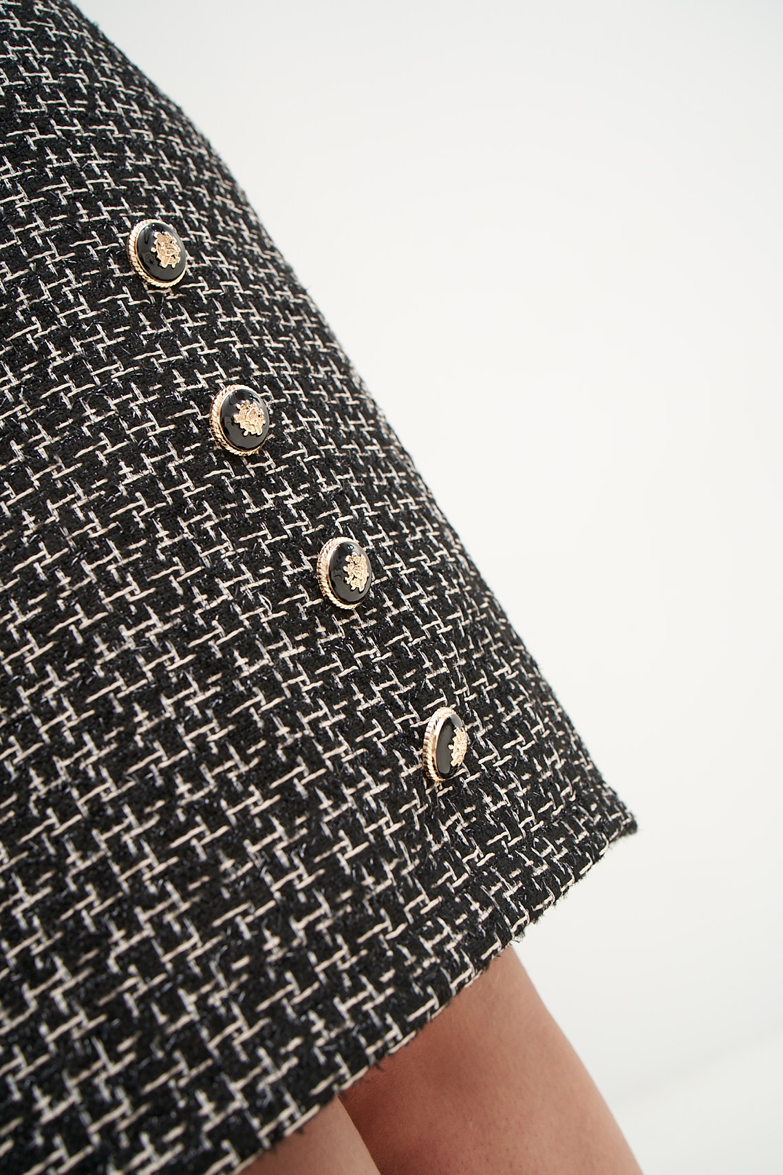 11355 Tweed black φούστα (4)