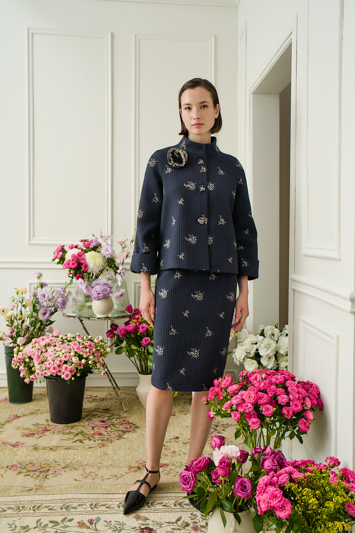 Boxy σακάκι μπροκάρ (1)