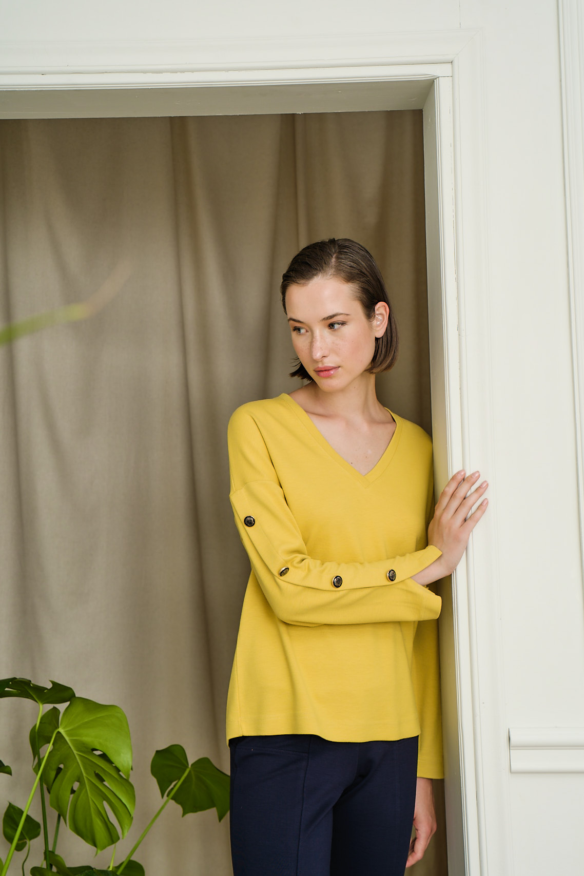 Ανετη μπλούζα Ve με κουμπιά (2)